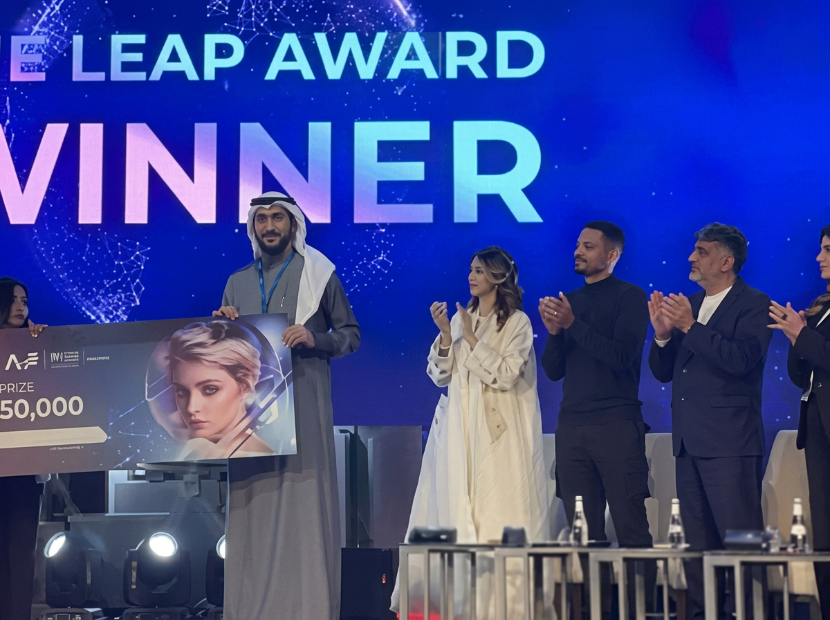 The LEAP award winner announced on stage in Riyadh